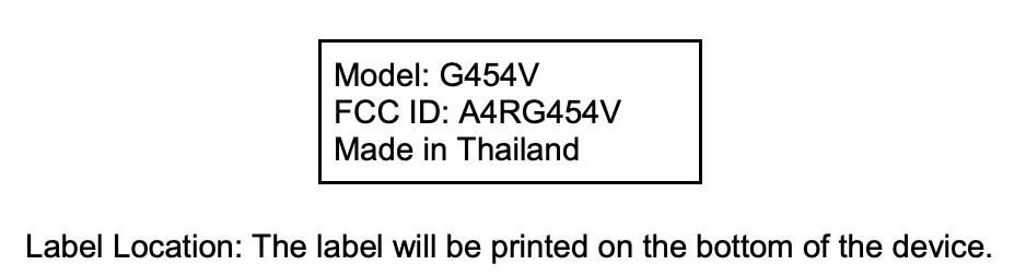 FCC Google G454V