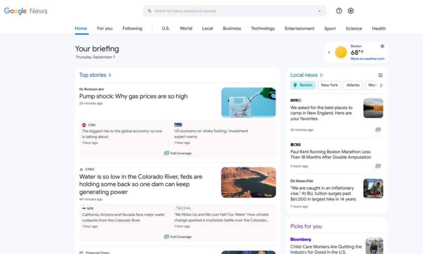 Google News Gets Redesign on Desktop With More Local News, More Fact Checking