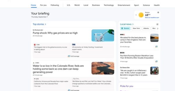 Google Notícias ganha novo design no desktop