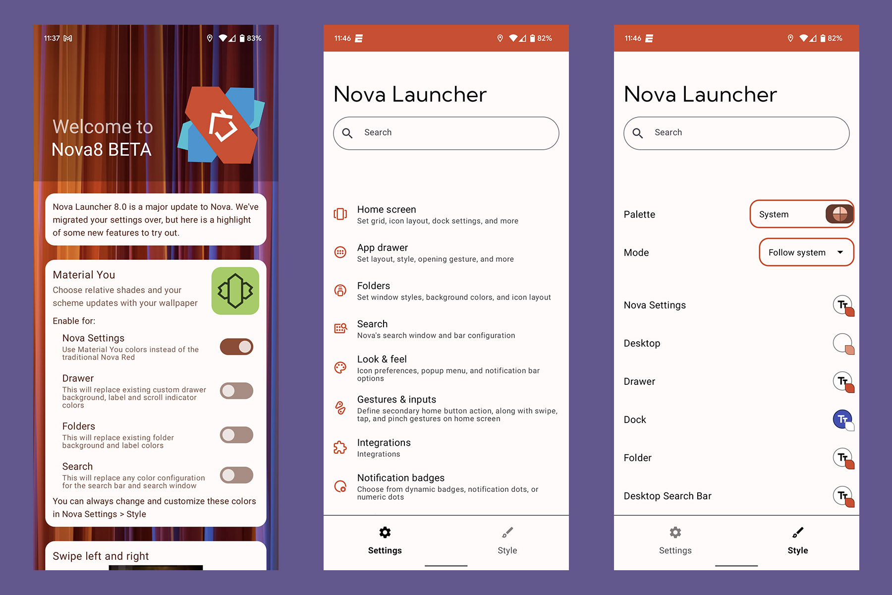 Nova Launcher 8 Features