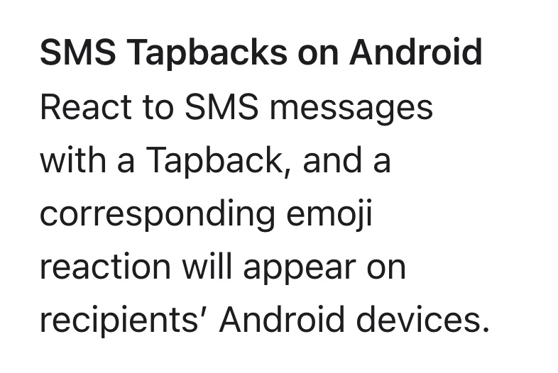 iOS Android reactions
