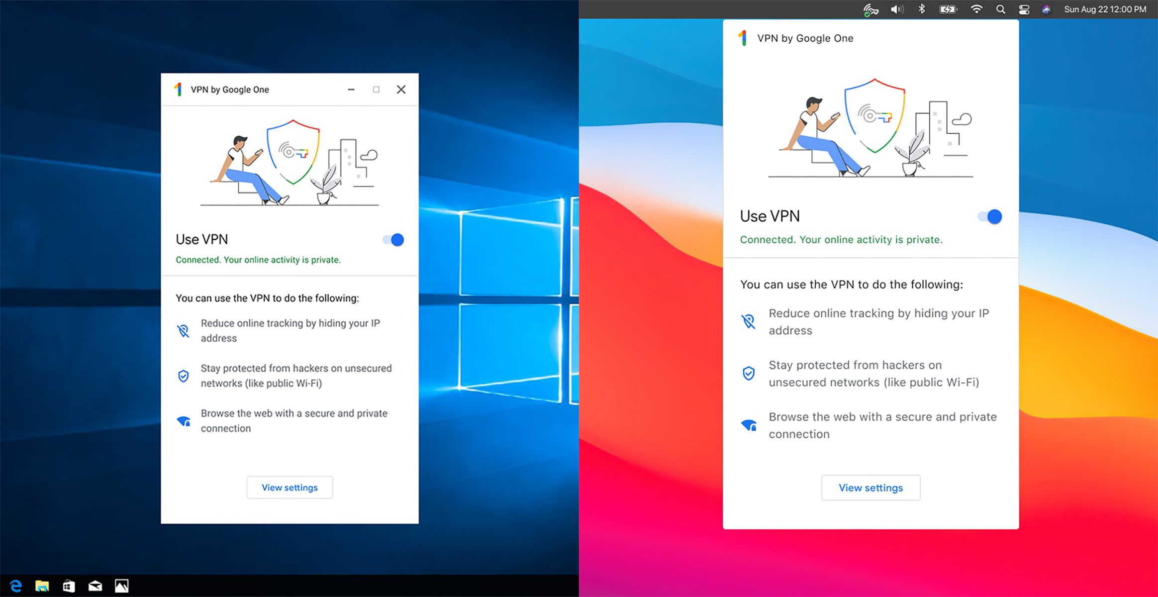 Google One VPN Windows-Mac