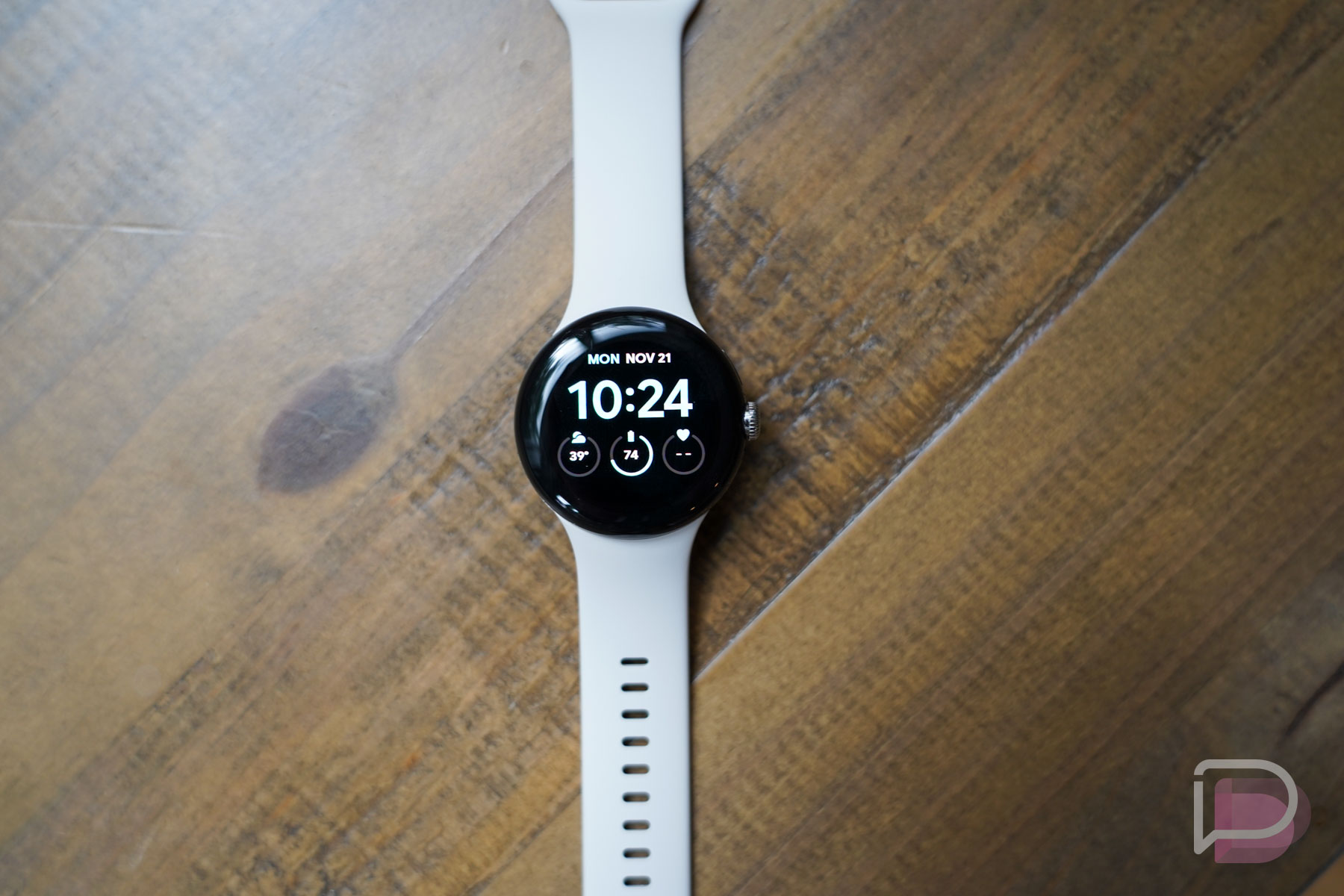 Google Pixel Watch  GPS LTE  40mm Polished Silver Stainless Steel Case With Chalk Active Band