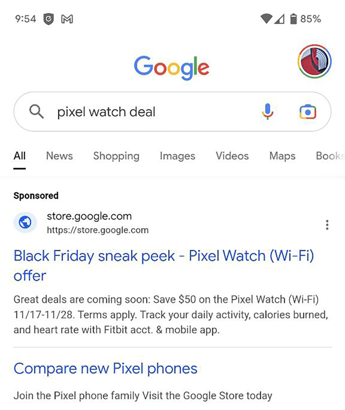 Oferta de Black Friday en el Pixel Watch