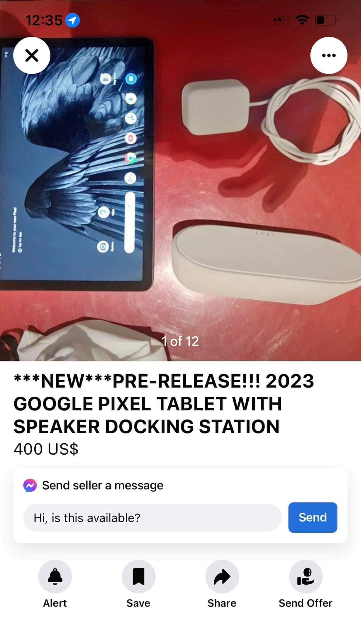 Tablette Google Pixel Facebook