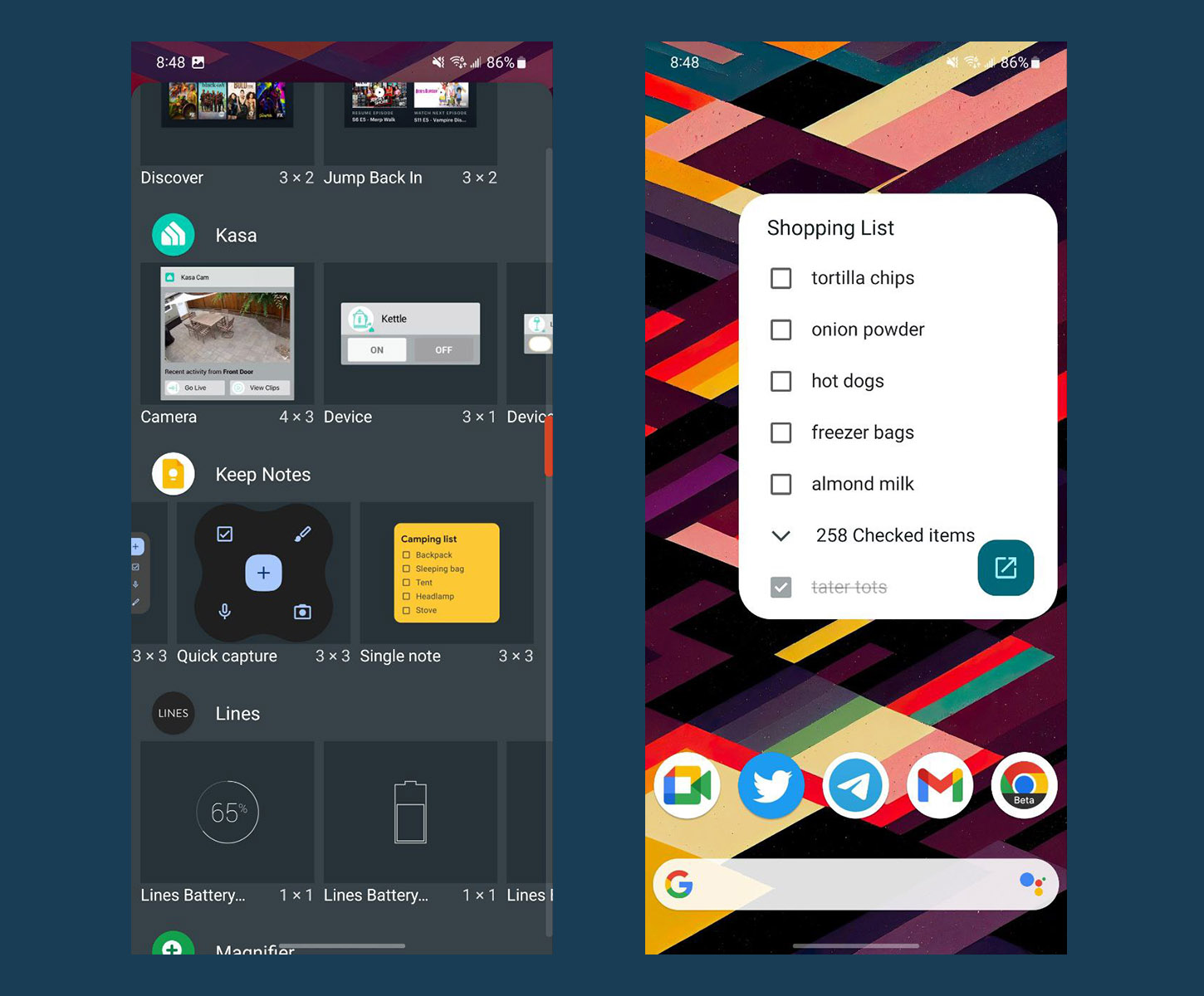 Google Keep Widget