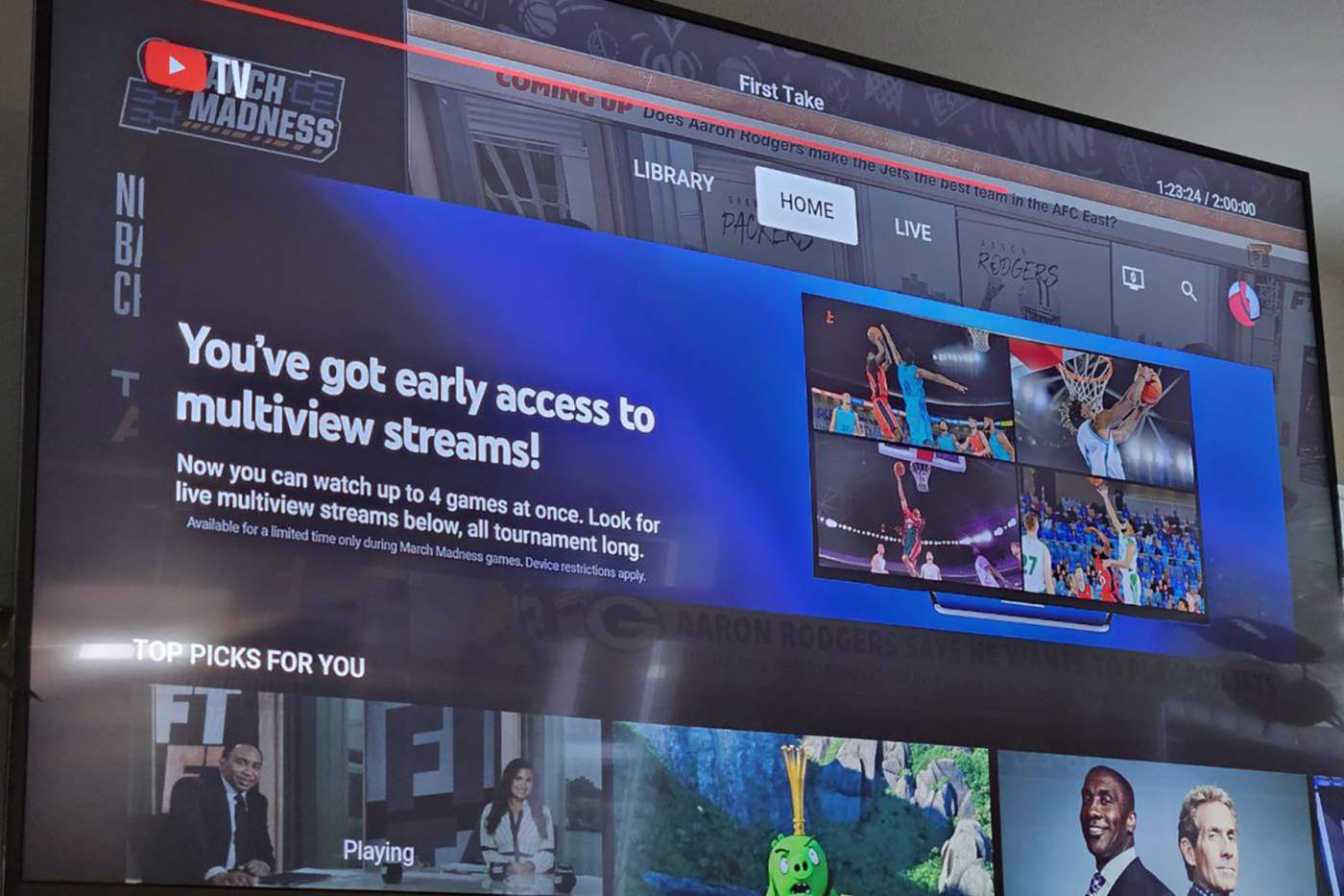 YouTube TV Gets More Non-Customizable Multiview Options