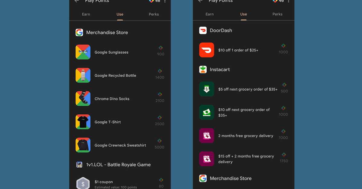 Swap Your Google Play Points for Google Swag