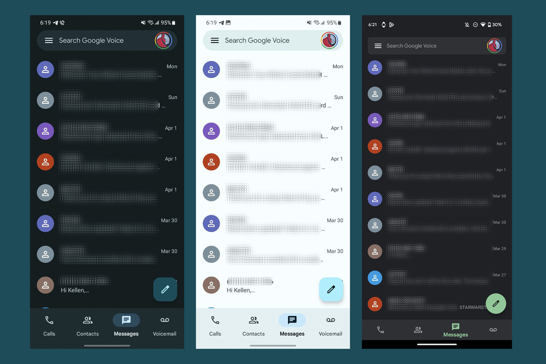 Google Voice Material You Design Update