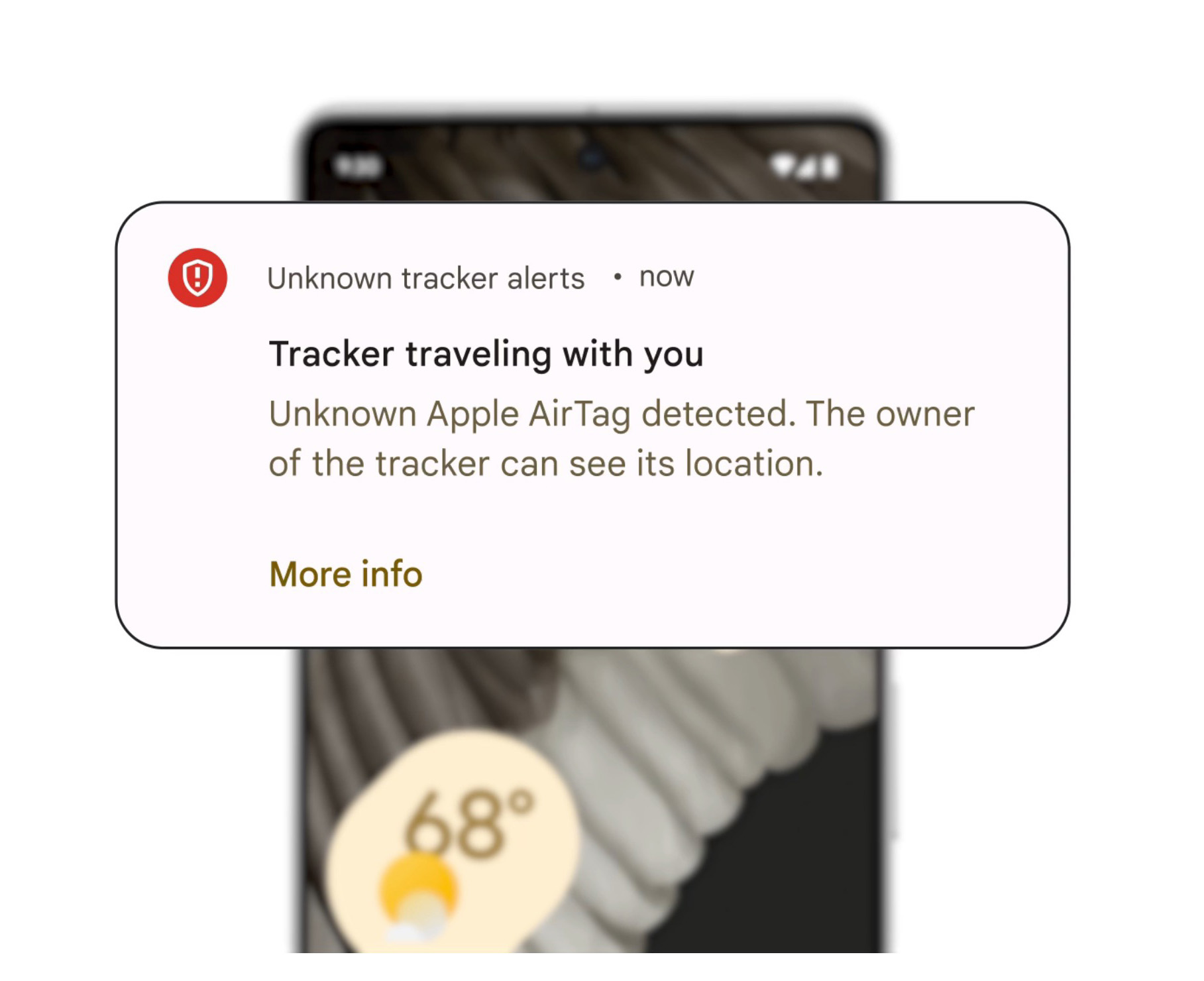 Android Unknown Tracker Alert