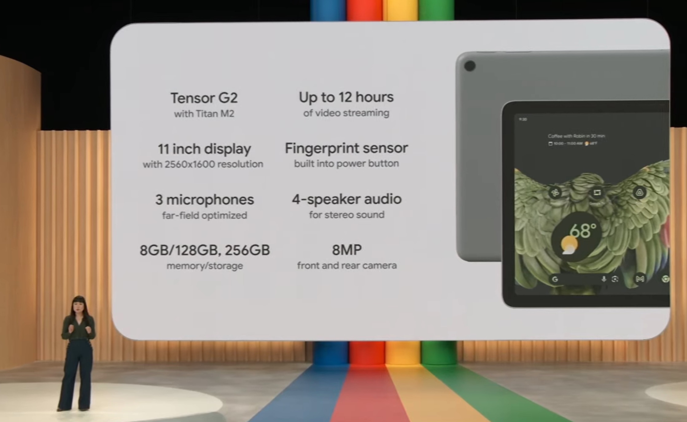 Pixel Tablet Specs