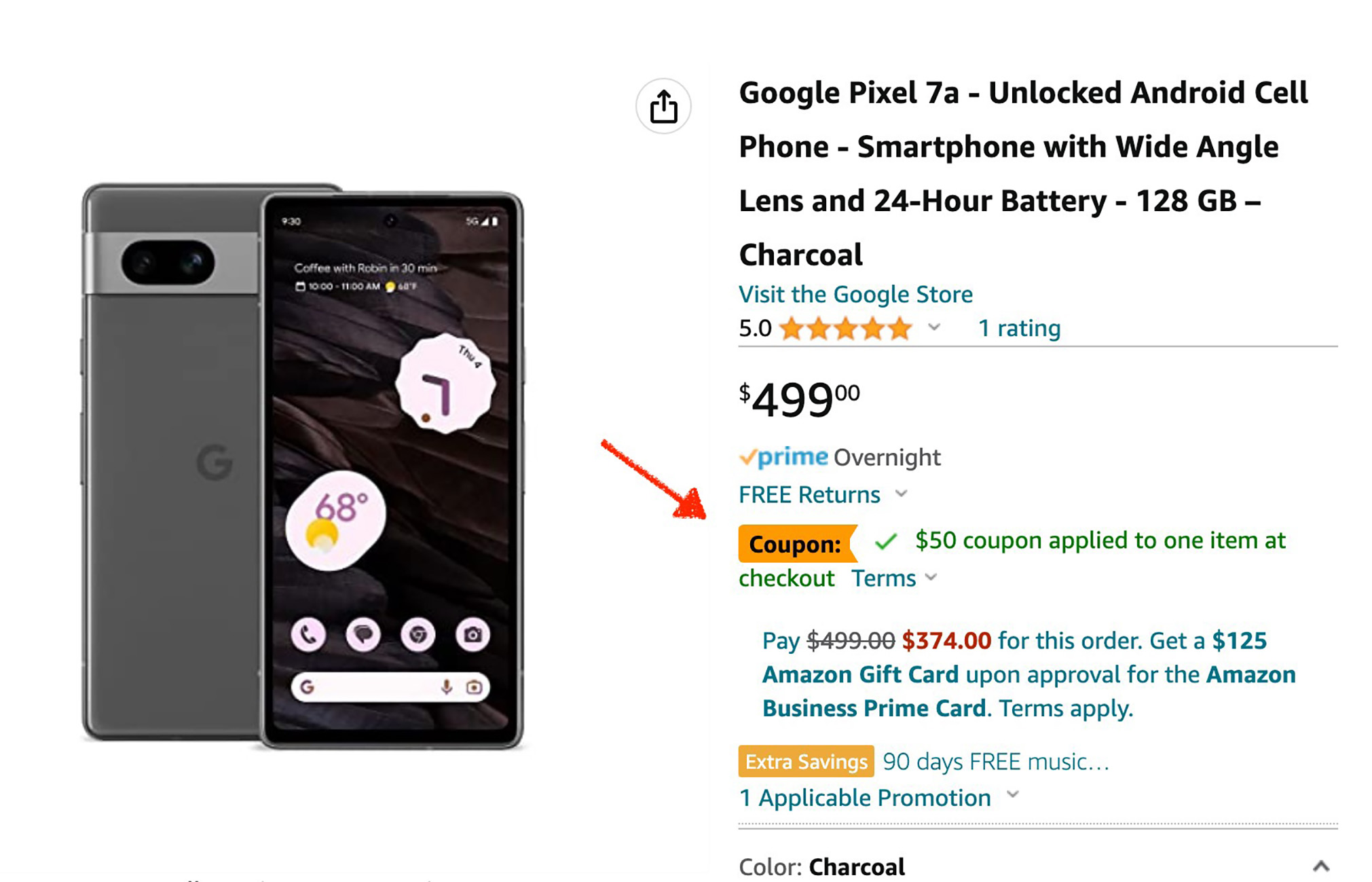 Best Pixel 7a Deal