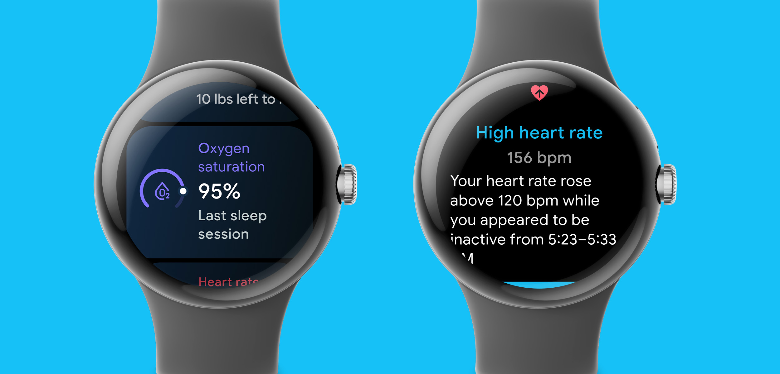 Pixel Watch Blood Oxygen, Heart Rate Alerts