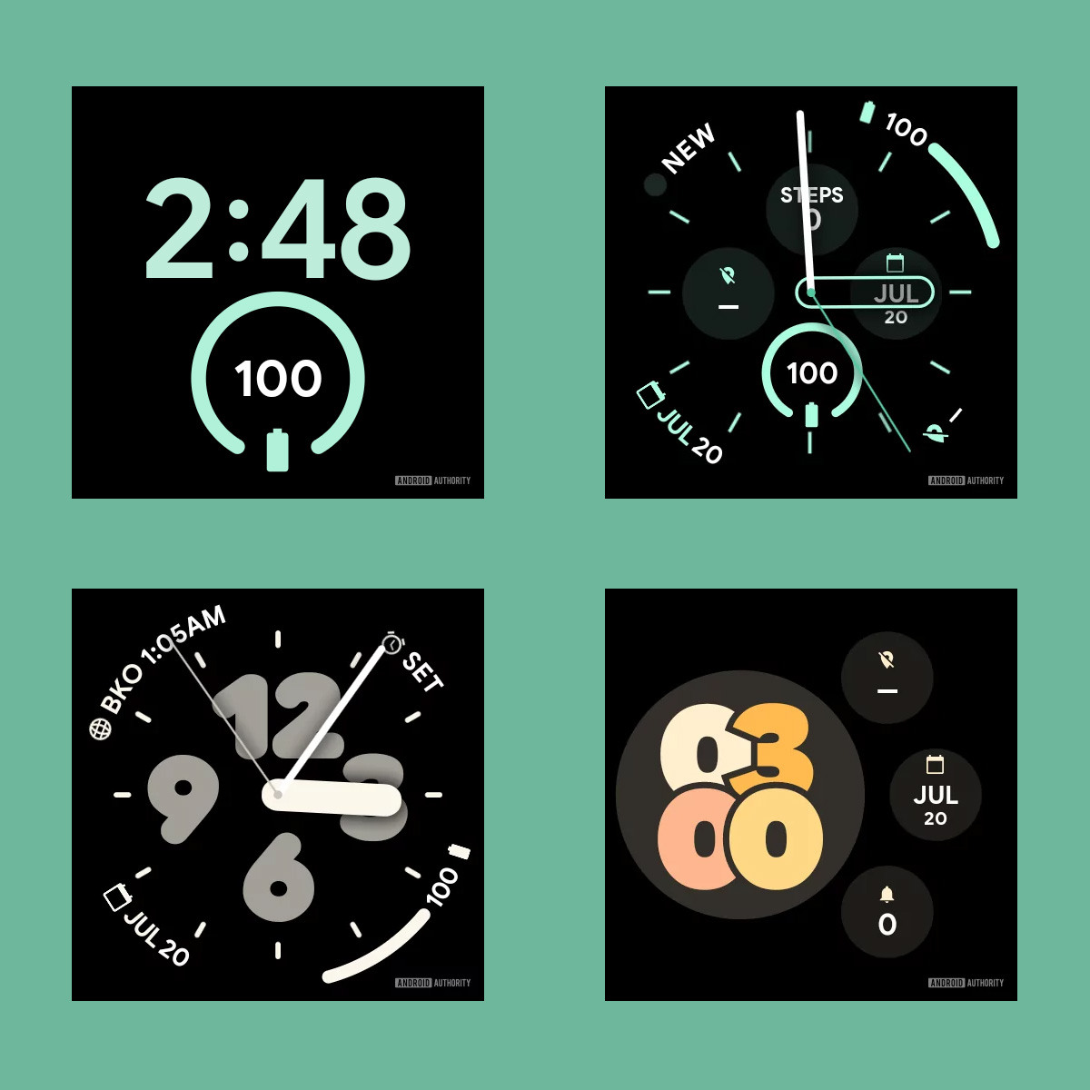 Mostradores do Pixel Watch 2 - Novo