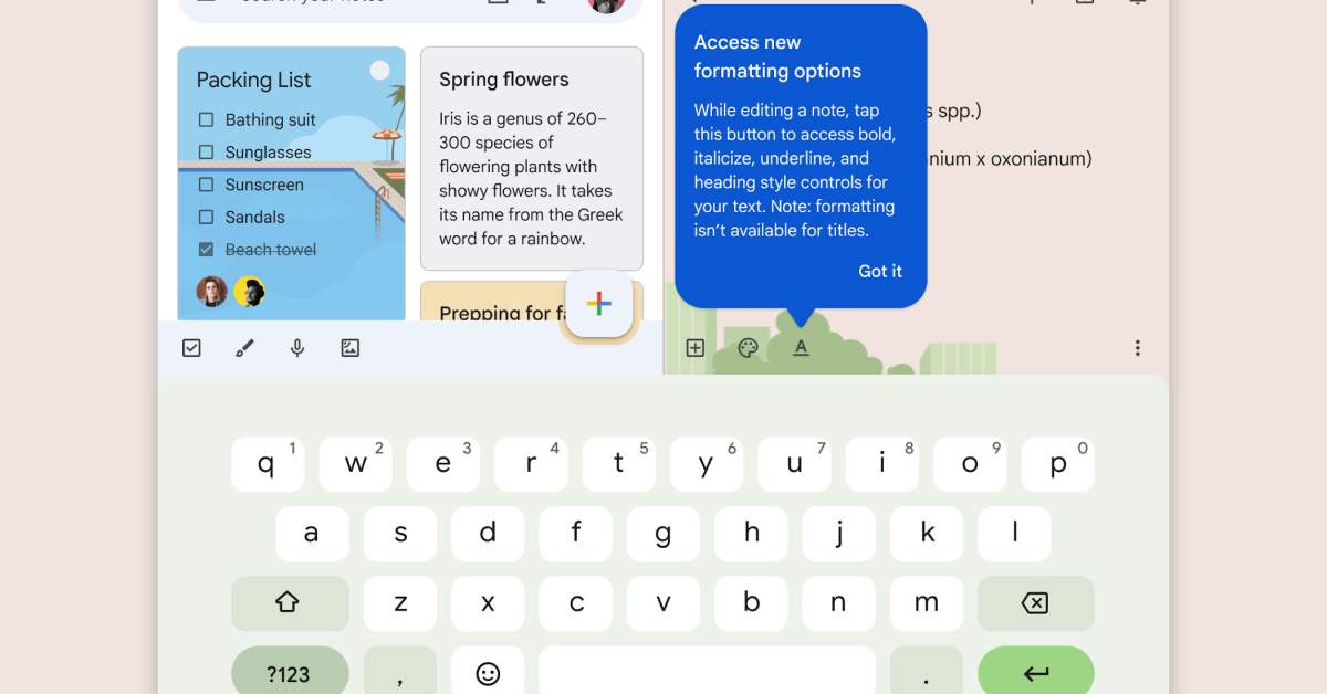 Google Keep Makes Rich Text Formatting Official
