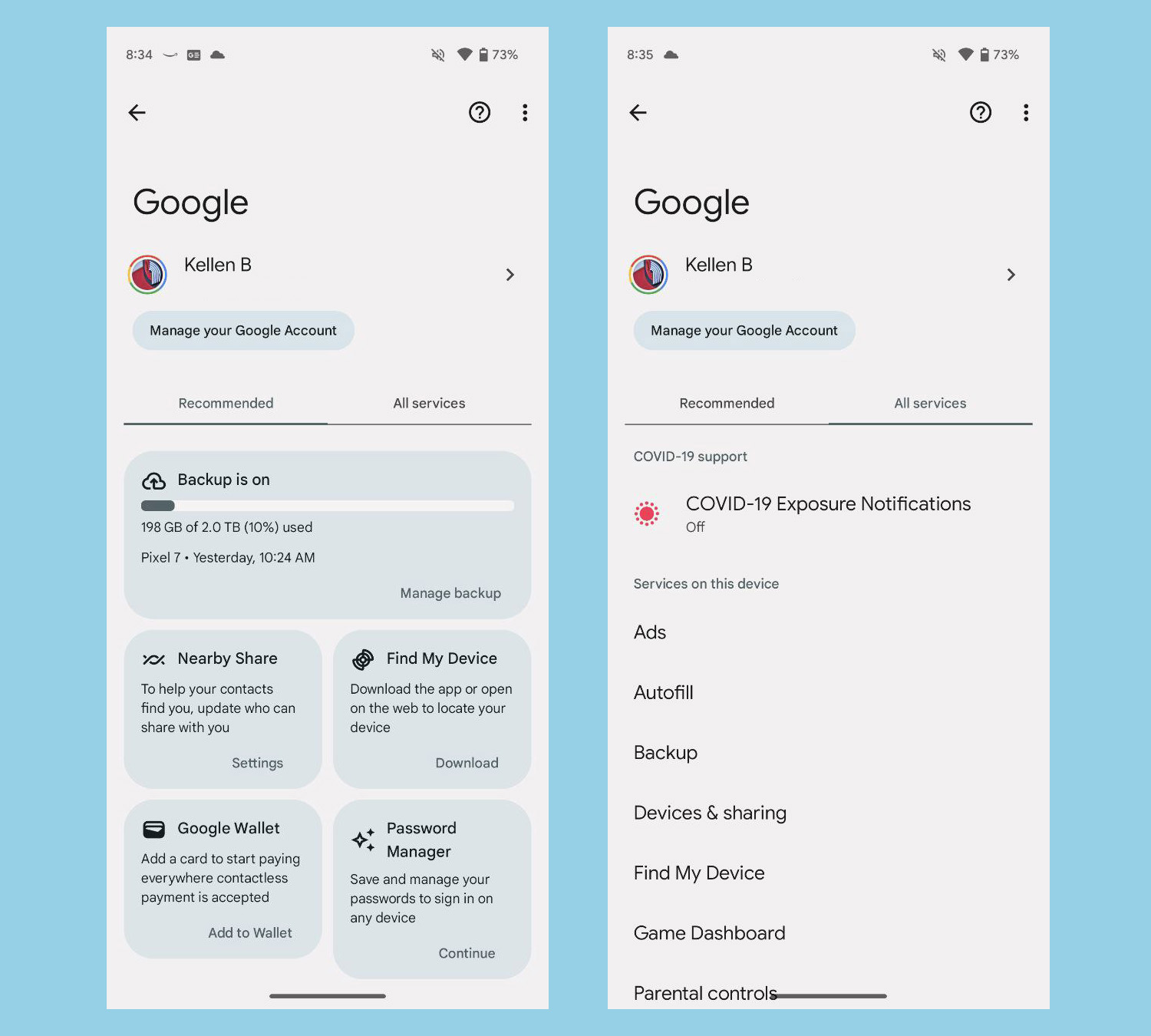 Google Settings - Android