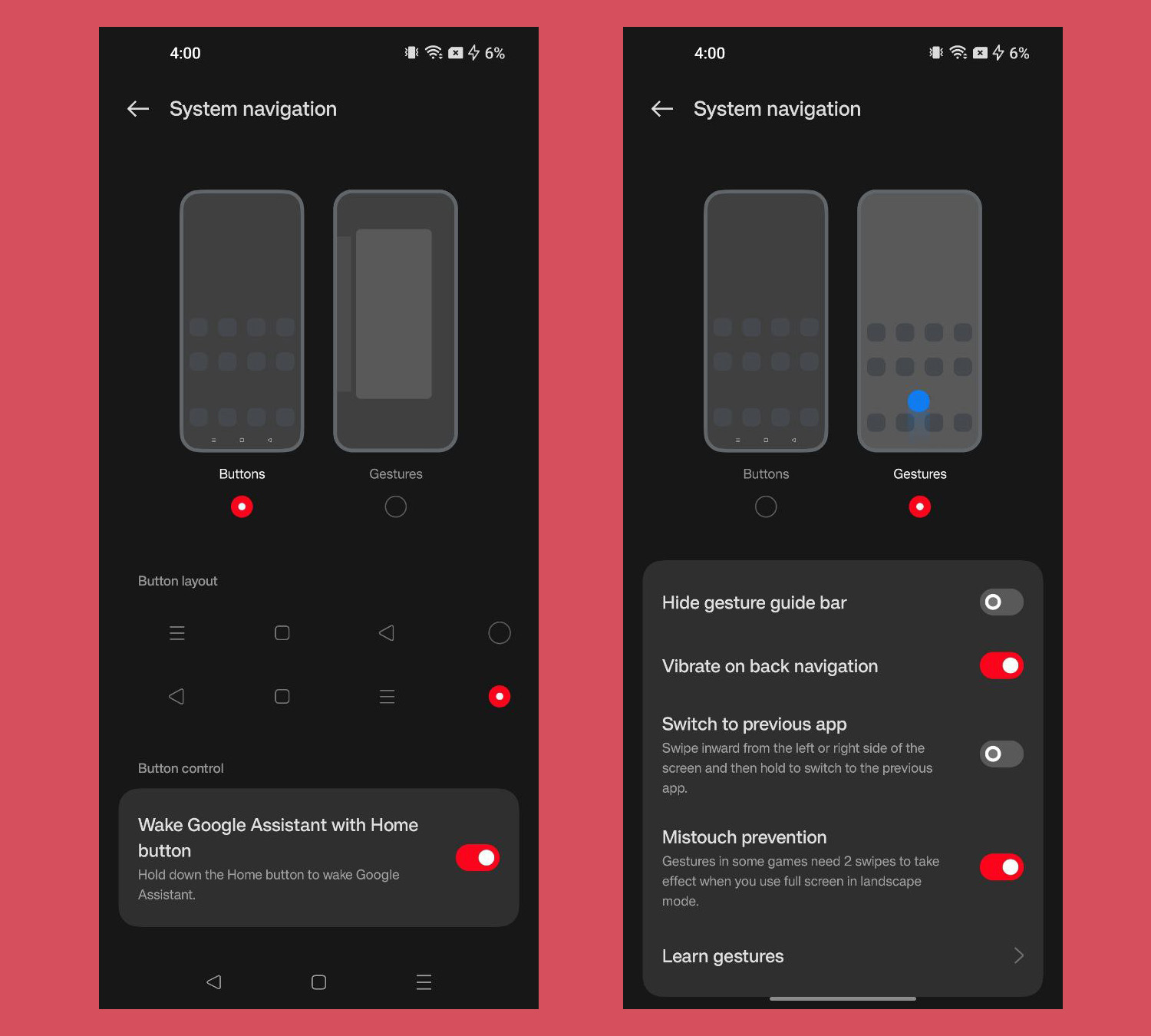 OnePlus Gesture or 3-Button Navigation