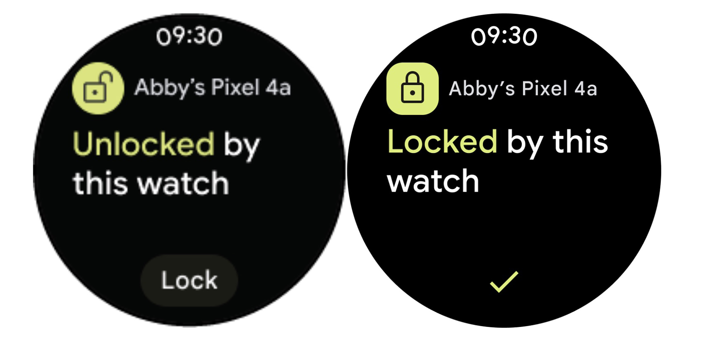 Pixel Watch - Lock Phone