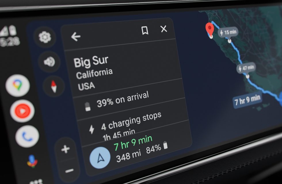 Android Auto - EV Route Planning in Google Maps