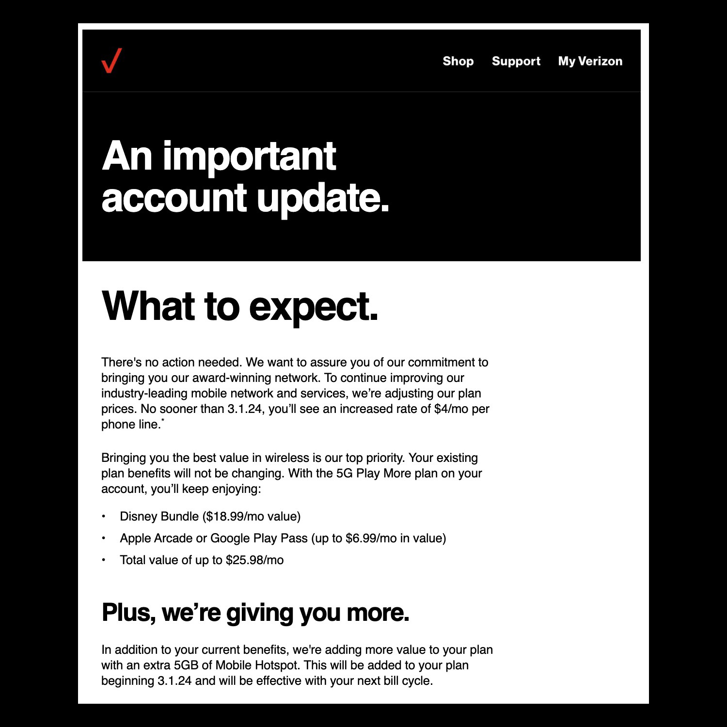 Verizon افزایش قیمت بهترین برنامه های داده نامحدود در ایمیل را تأیید می کند Verizon افزایش قیمت بهترین برنامه های داده نامحدود در ایمیل را تأیید می کند