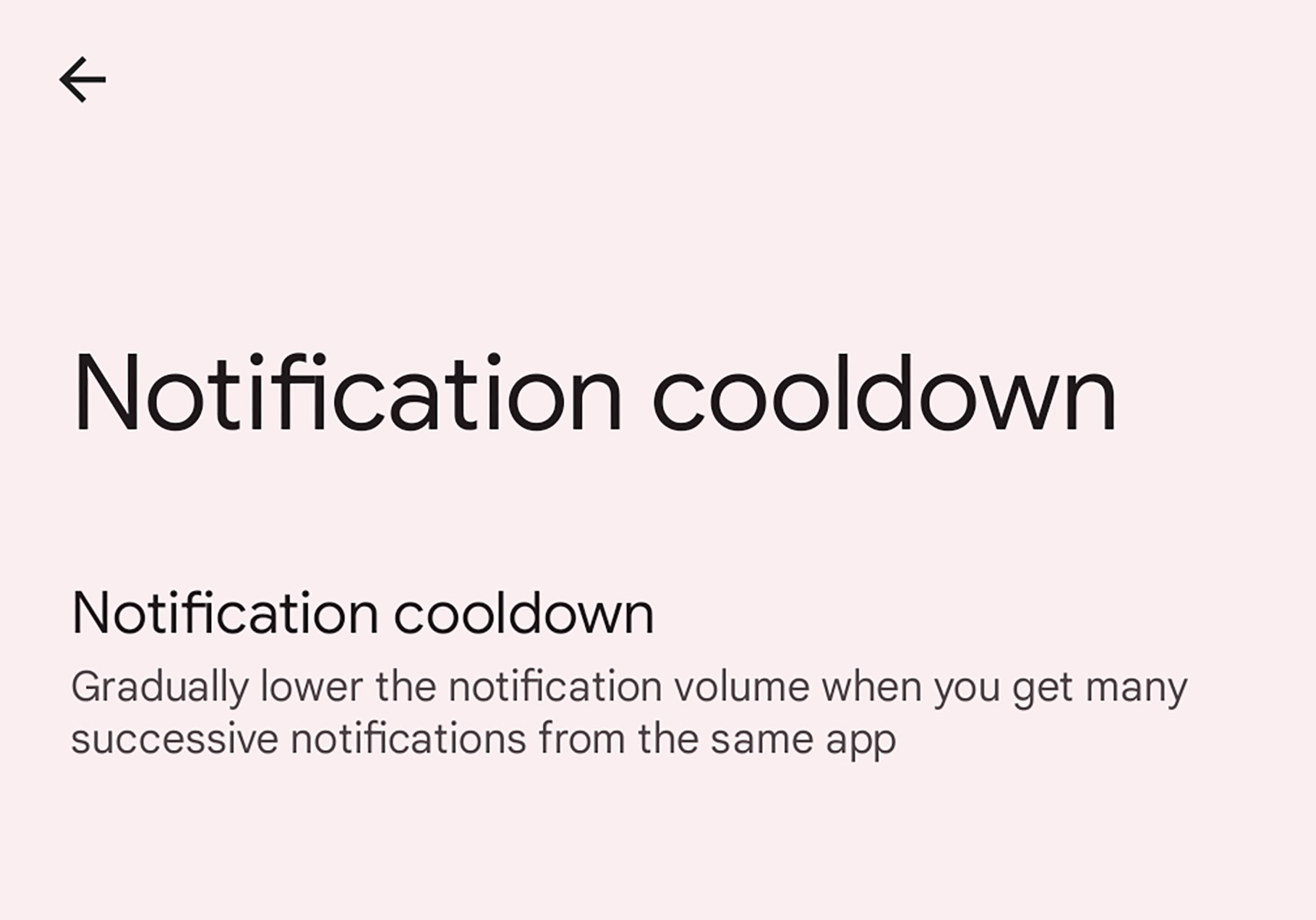 Android 15 - Notification Cooldown