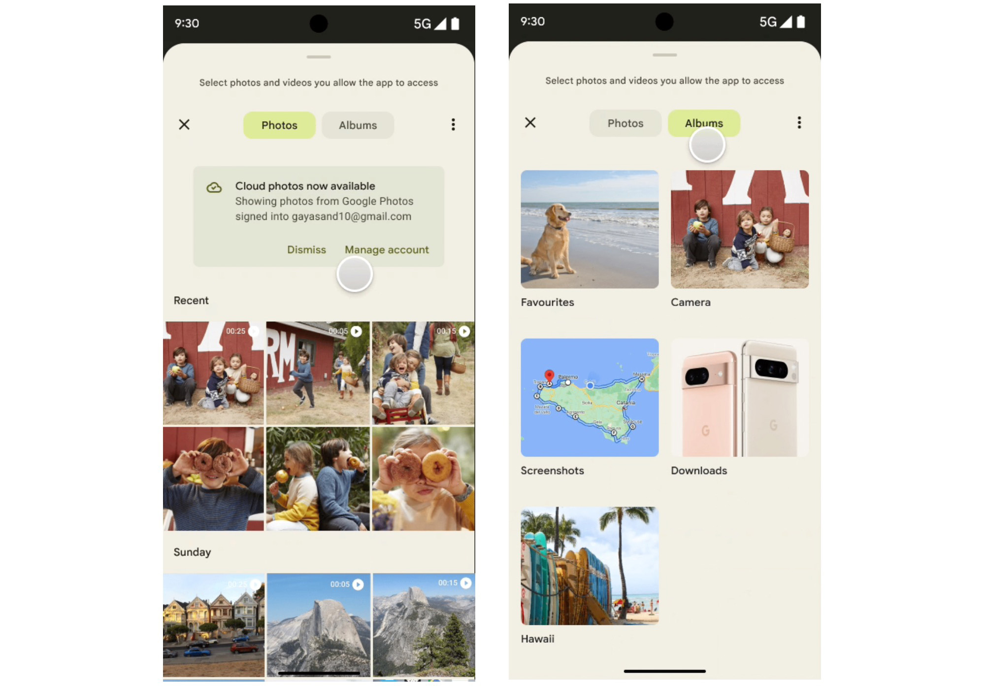 Photo Picker Android یکپارچه Google Photos را دریافت می کند