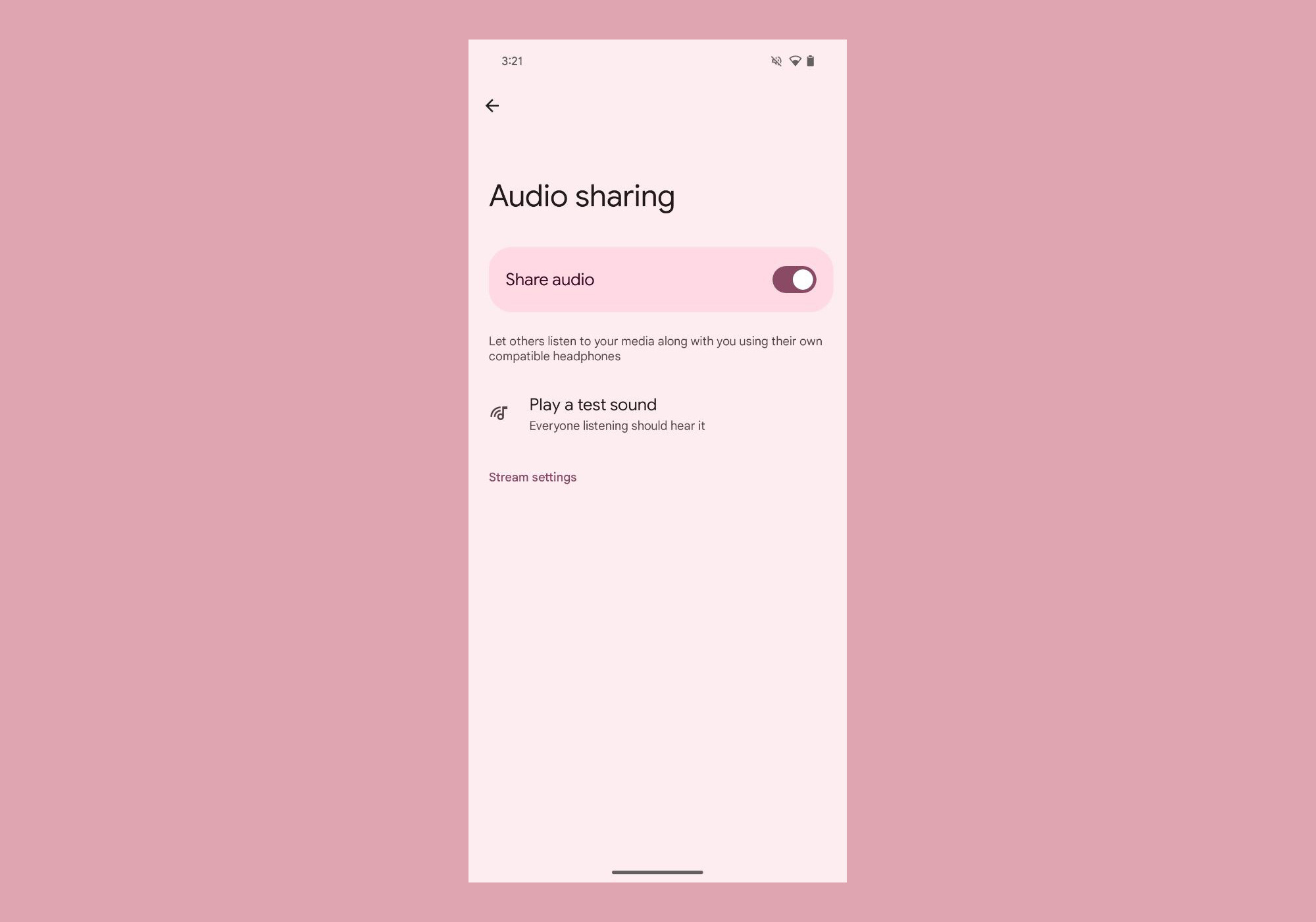 Android 15 - Compartilhamento de áudio