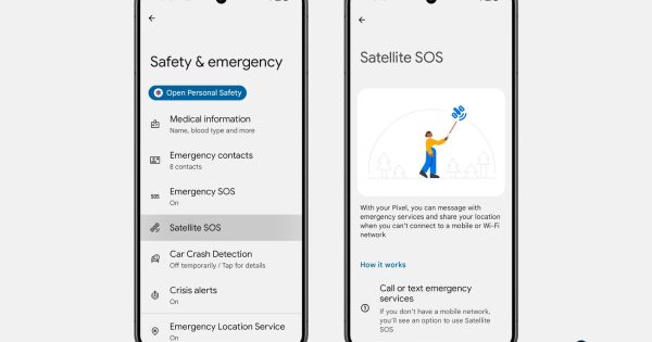 تلفنهای پیکسل دارای ویژگی SOS ماهوارهای هستند تلفنهای پیکسل دارای ویژگی SOS ماهوارهای هستند