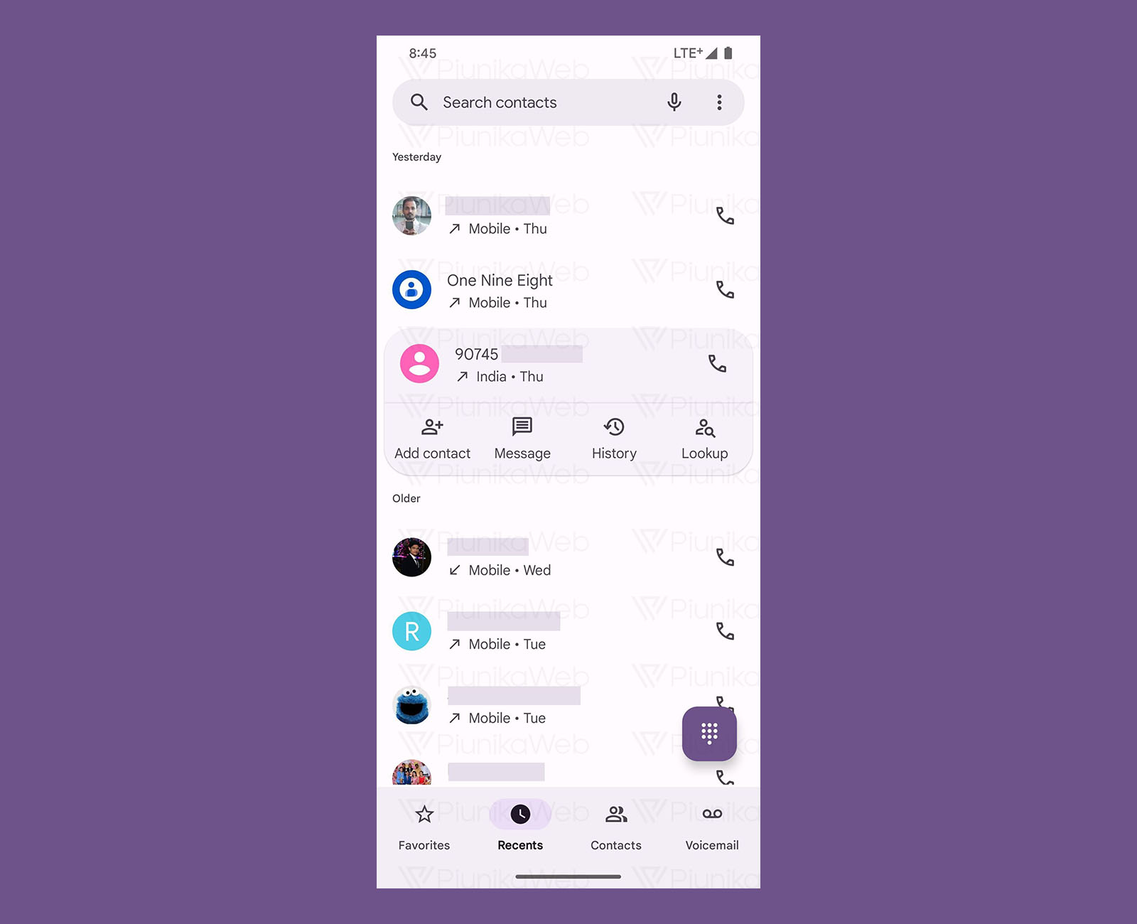 Pixel Phone - Lookup Feature