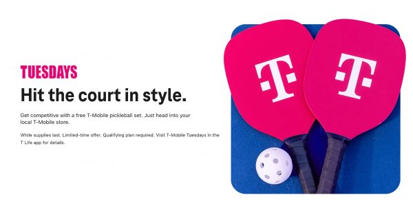 مشتریان T-Mobile، ست Pickleball رایگان خود را امروز درخواست کنید مشتریان T-Mobile، ست Pickleball رایگان خود را امروز درخواست کنید
