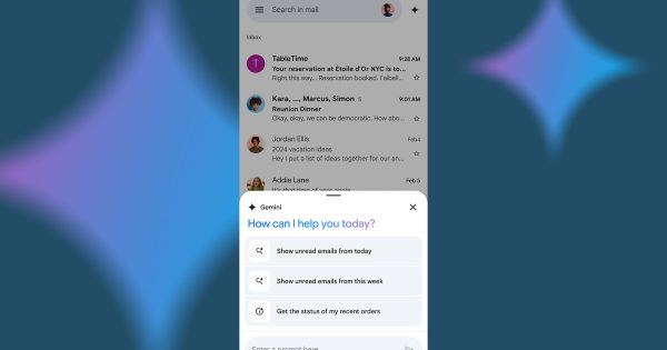 Gmail با قابلیت جدید پرسش و پاسخ، تزریق بزرگ جمینی را دریافت می کند Gmail با قابلیت جدید پرسش و پاسخ، تزریق بزرگ جمینی را دریافت می کند