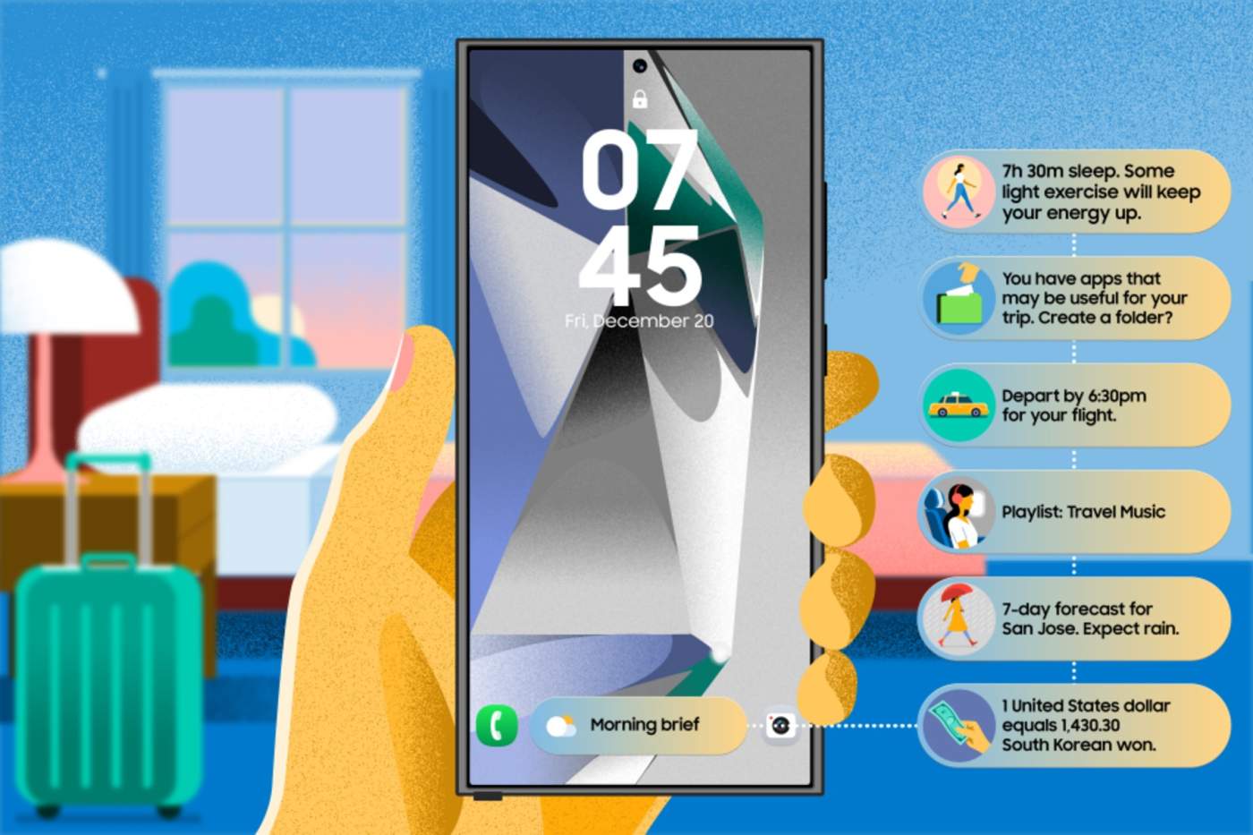 Samsung Hypes Now Bar in One UI 7, the New AI-Powered Lock Screen Feature