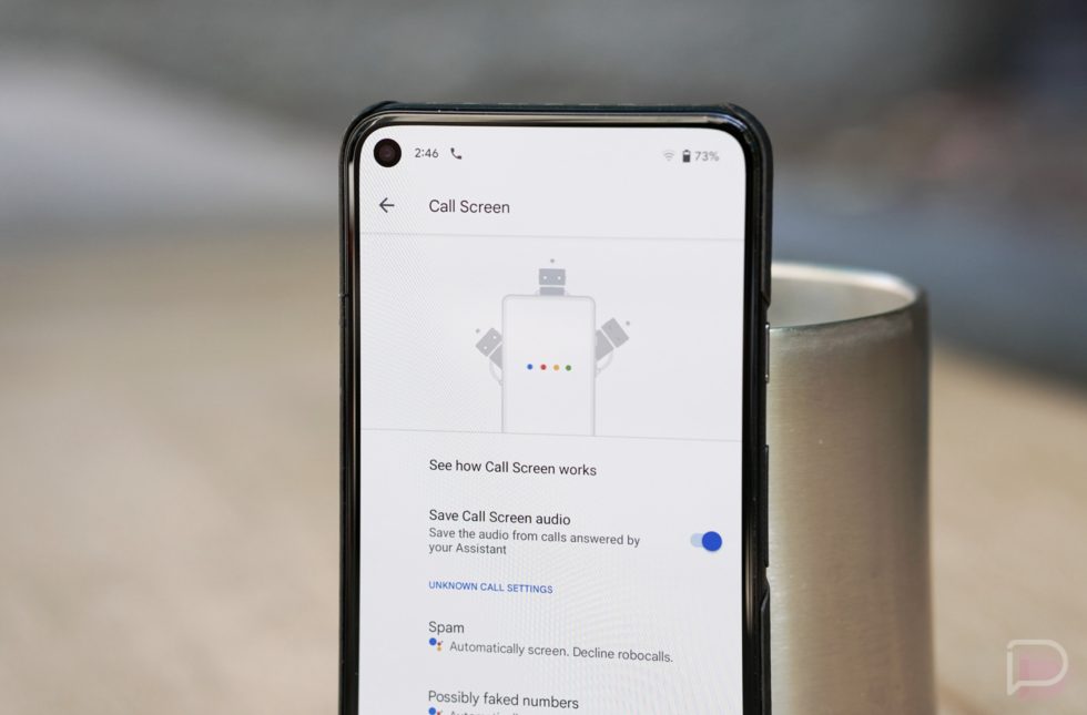 Google Pixel Call Screen