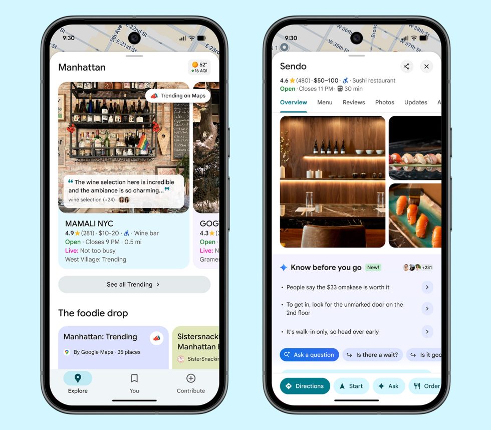 New Google Maps Features