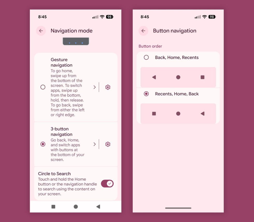 Android 16 Navigation Buttons Arrange