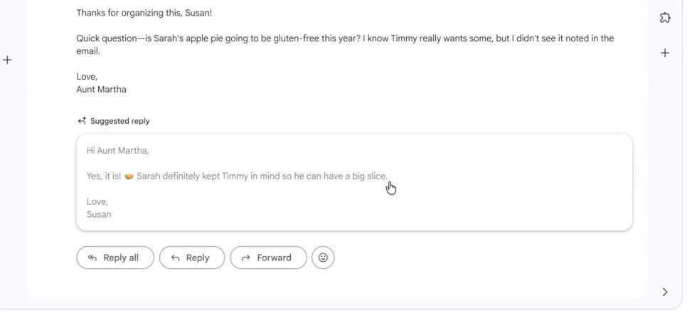 Gmail Suggested Reply
