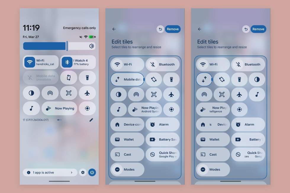 Android 17 WiFi Mobile Quick Settings