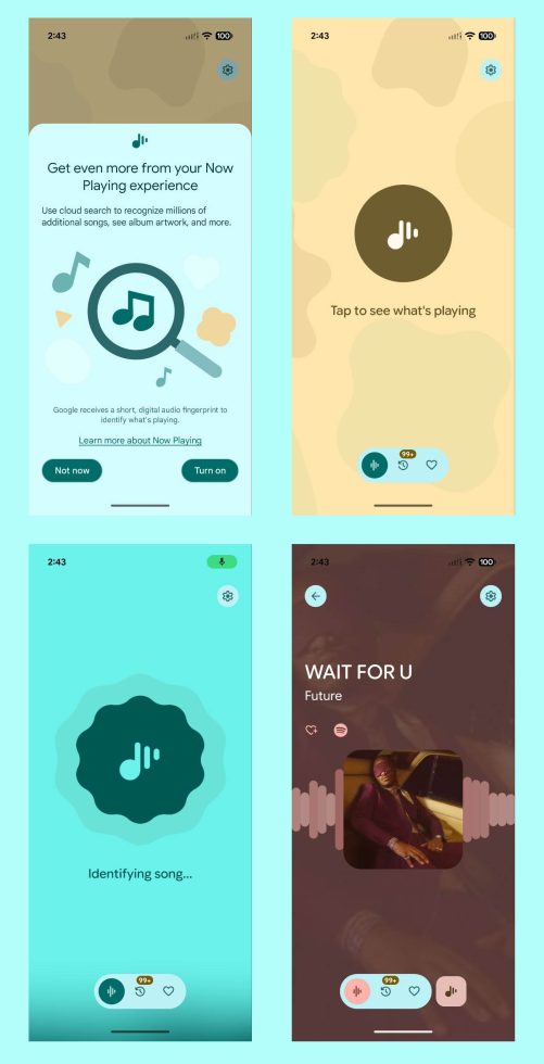 Google Pixel New Now Playing App