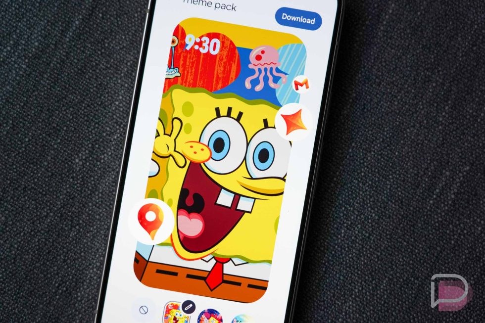 Google Pixel Theme Pack - SpongeBob