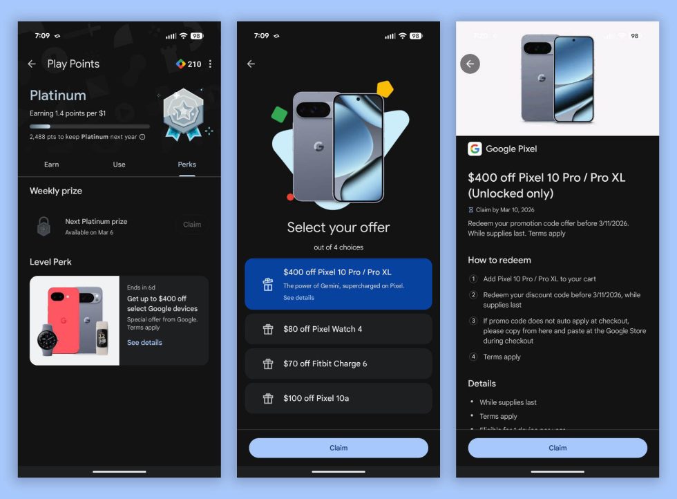Pixel 10 Pro Deal - Google Play