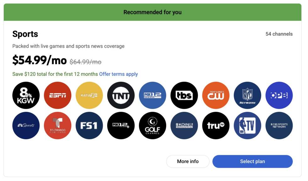 YouTube TV Sports Plan Discount Code