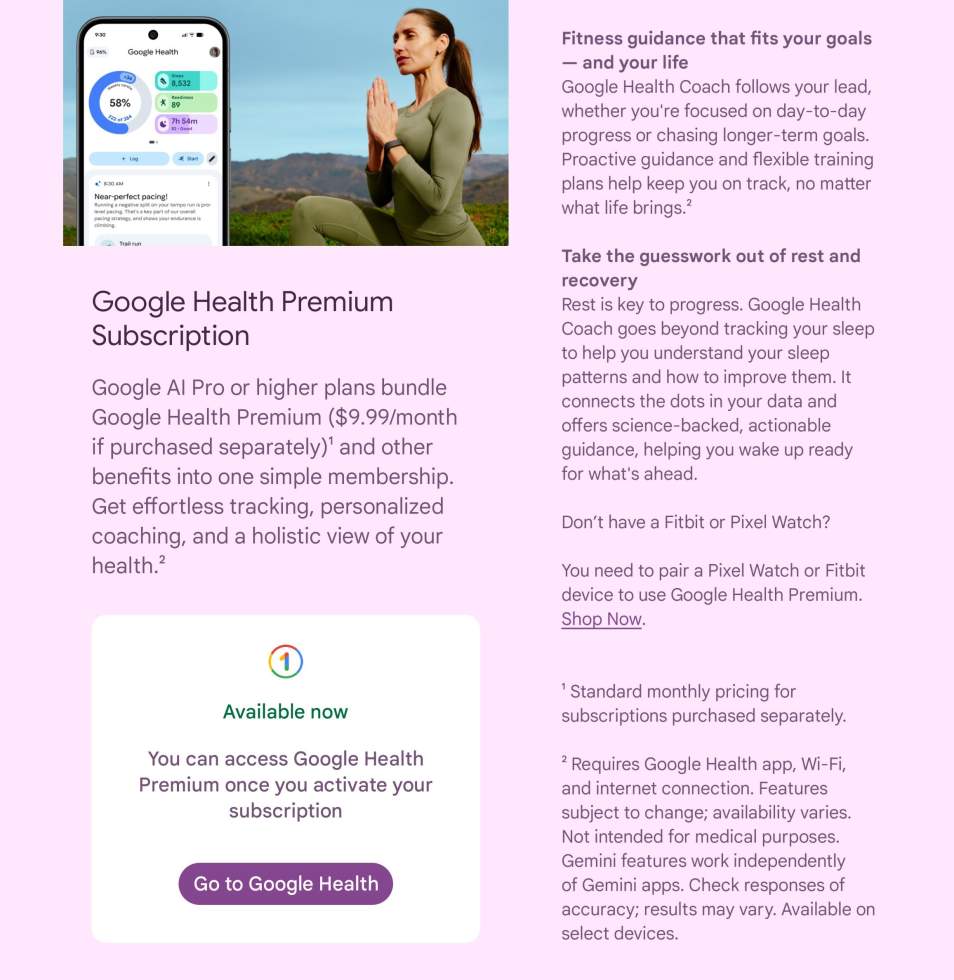 Google AI Pro - Google Health Premium Free