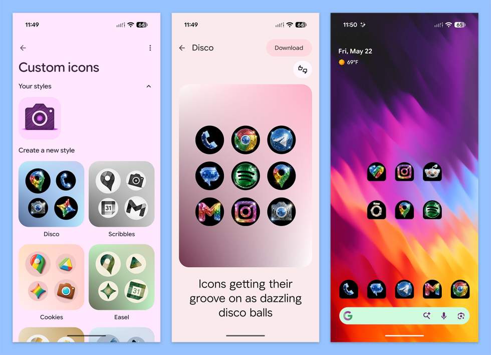 Google Pixel Themes - Disco Icons