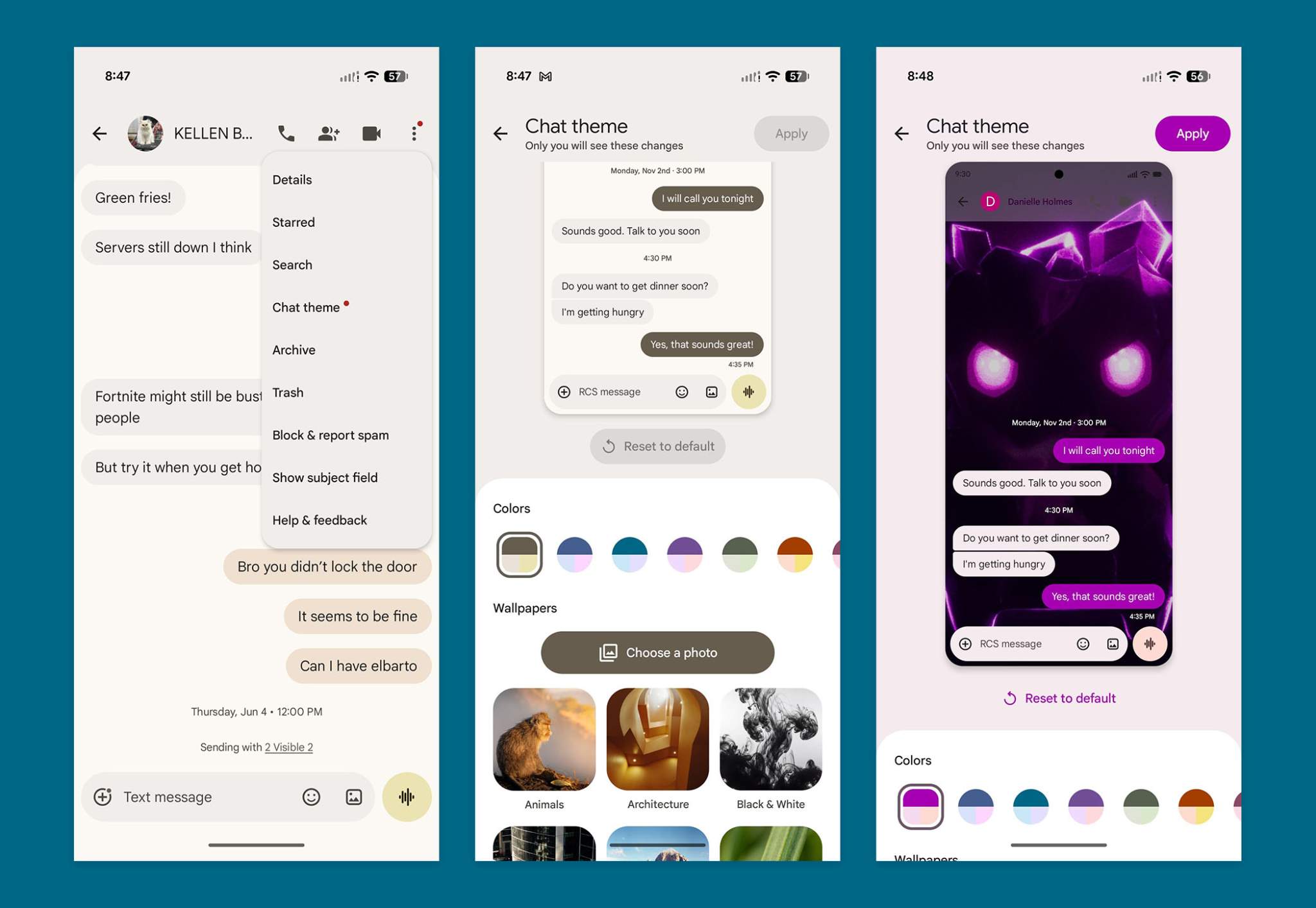 Ao2 Chat Screen How to Get Google Messages Chat Themes