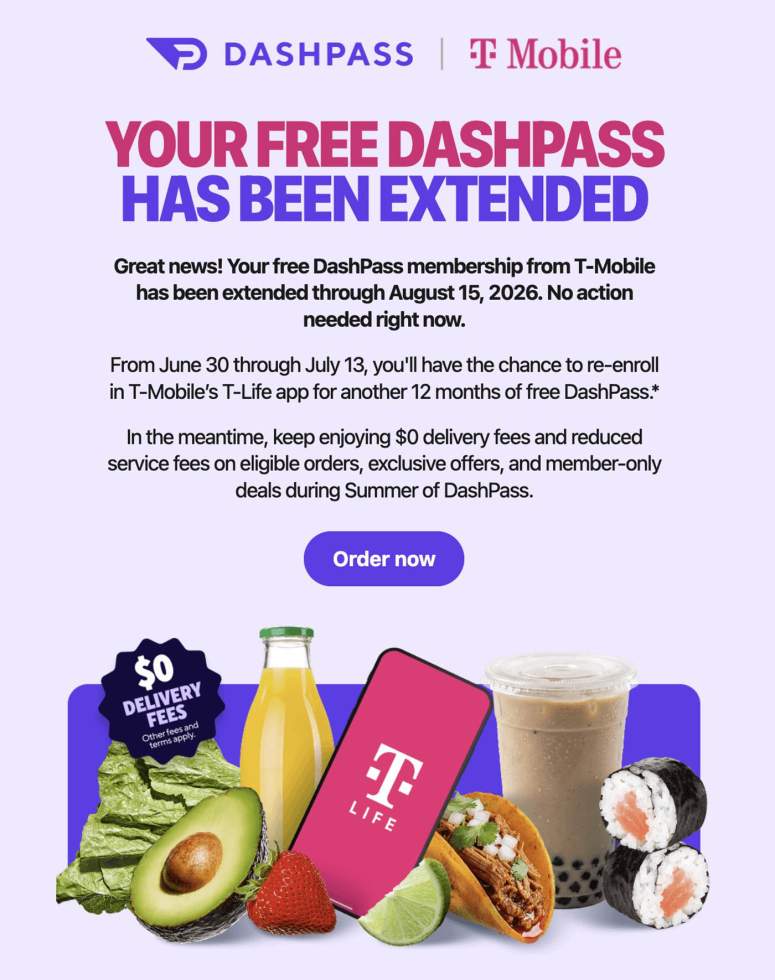 How to claim free DoorDash DashPass from T-Mobile