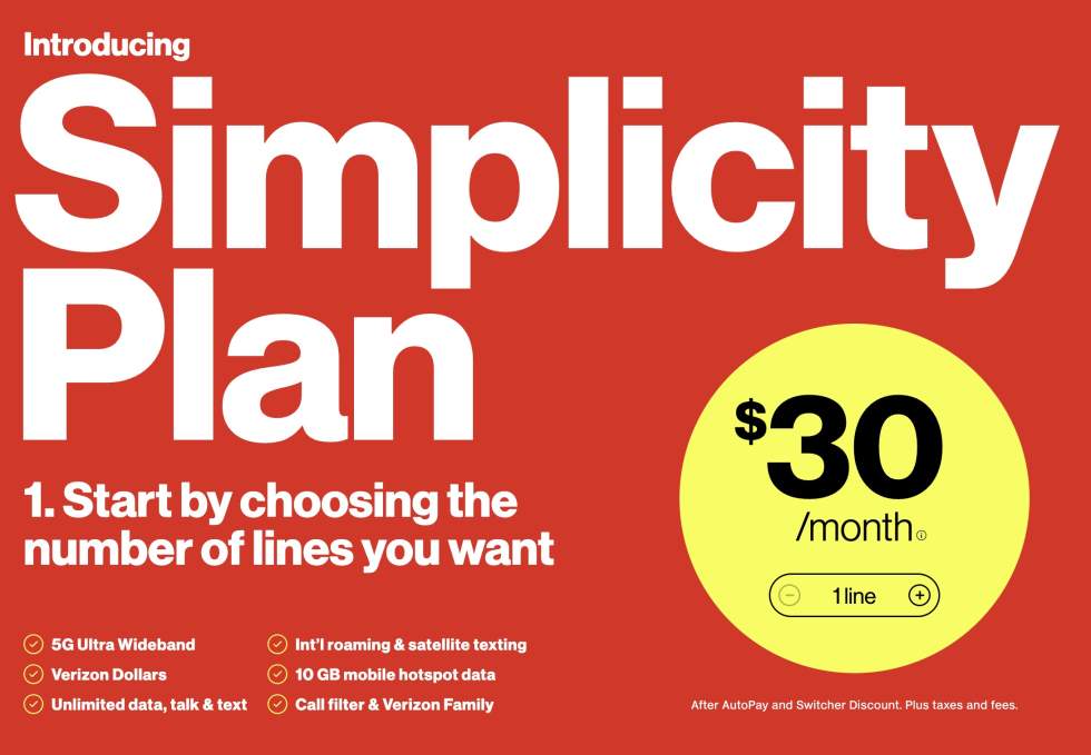 Verizon Simplicity Plan - how to sign-up, promos, $30 price, data