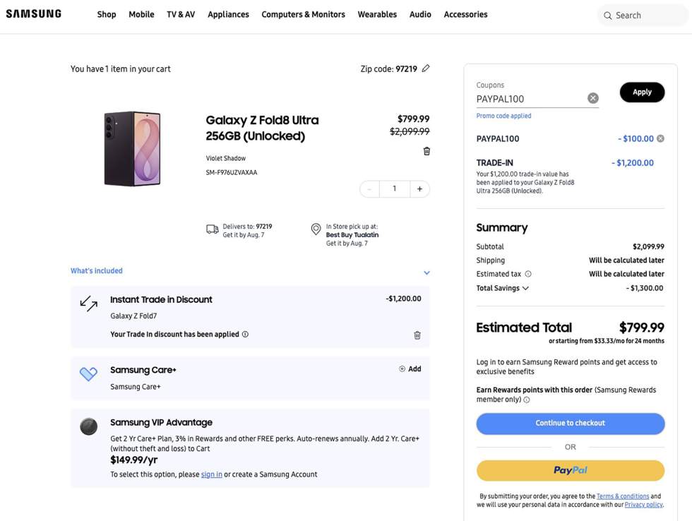 $1,300 off Galaxy Z Fold 8 Ultra - here's how to get the best deal