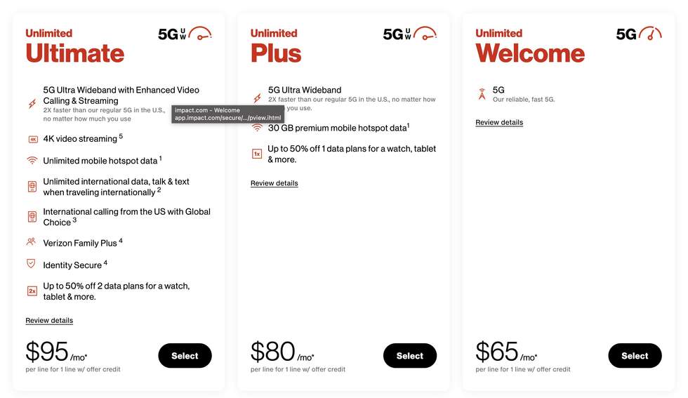 Verizon myPlan price increases