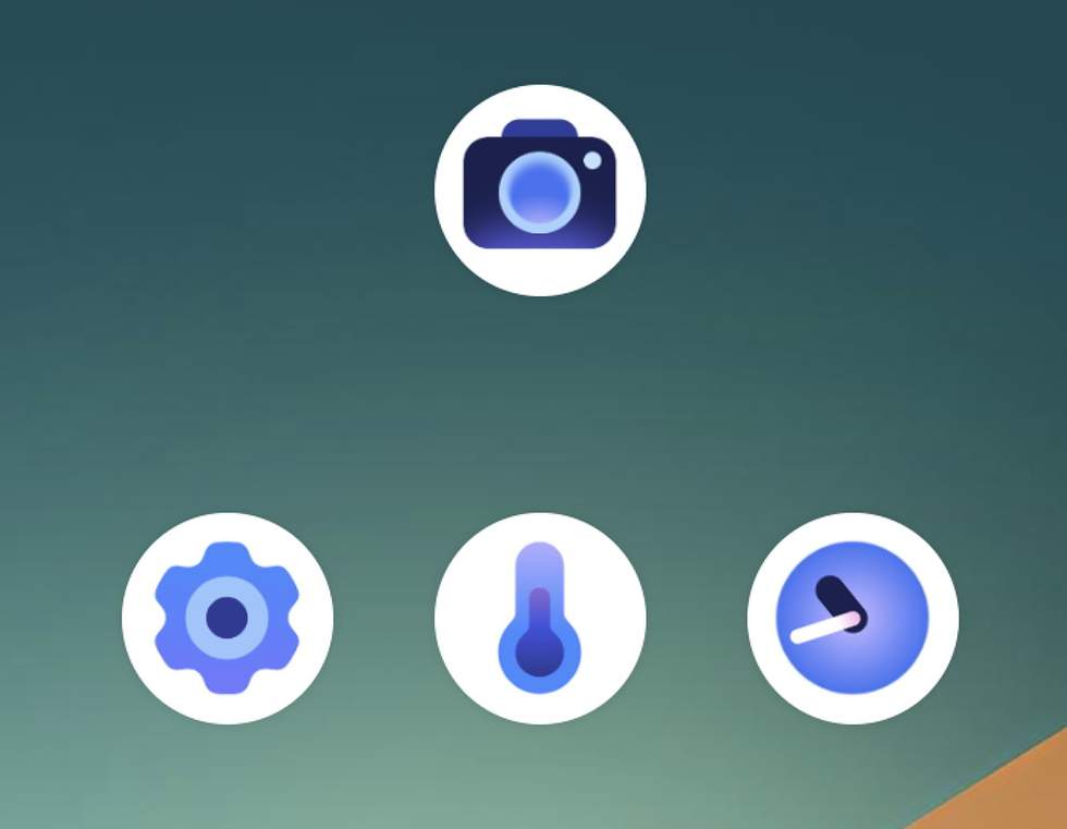 New Pixel icons - Clock, Settings, Camera, Thermometer