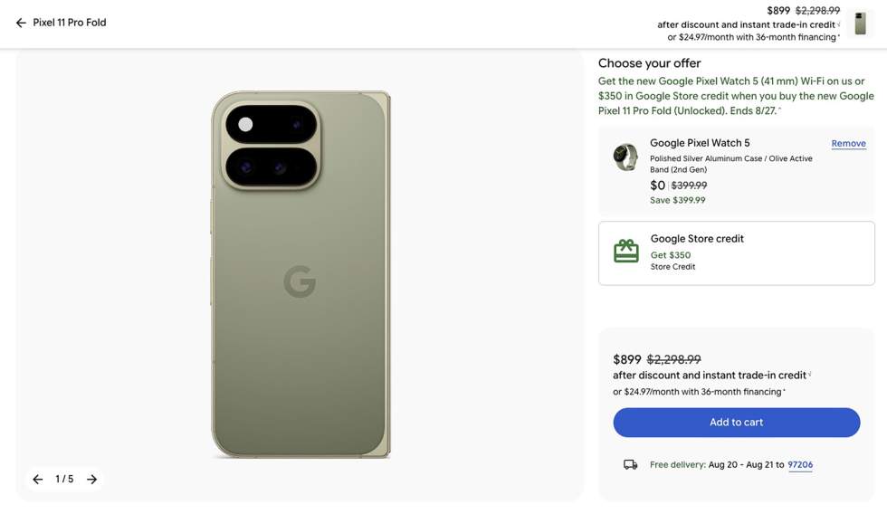 Pixel 11 Pro pre-order deals - free Pixel Watch 5